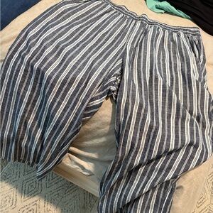Old Navy Black and White Wide Leg Pants
